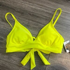 Neon Yellow Bikini Top
